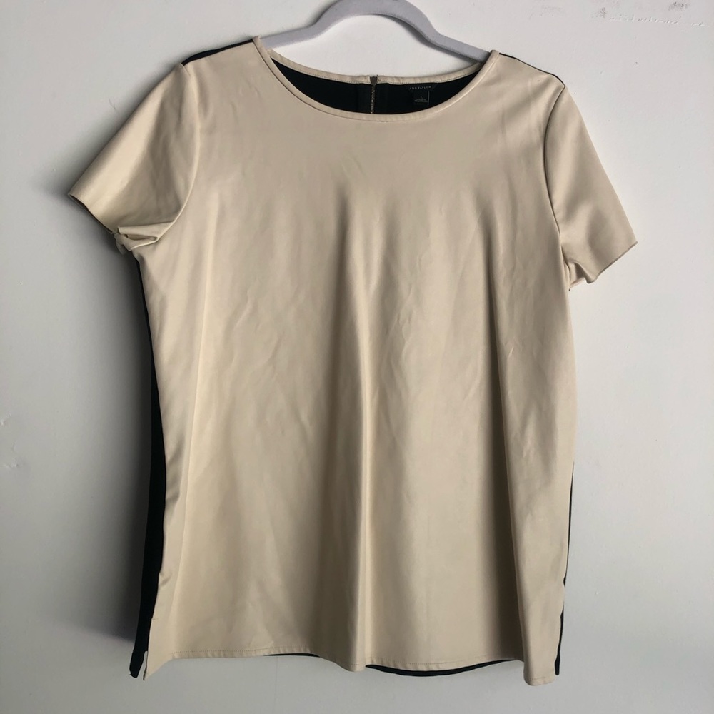 Ann Taylor leather Tee